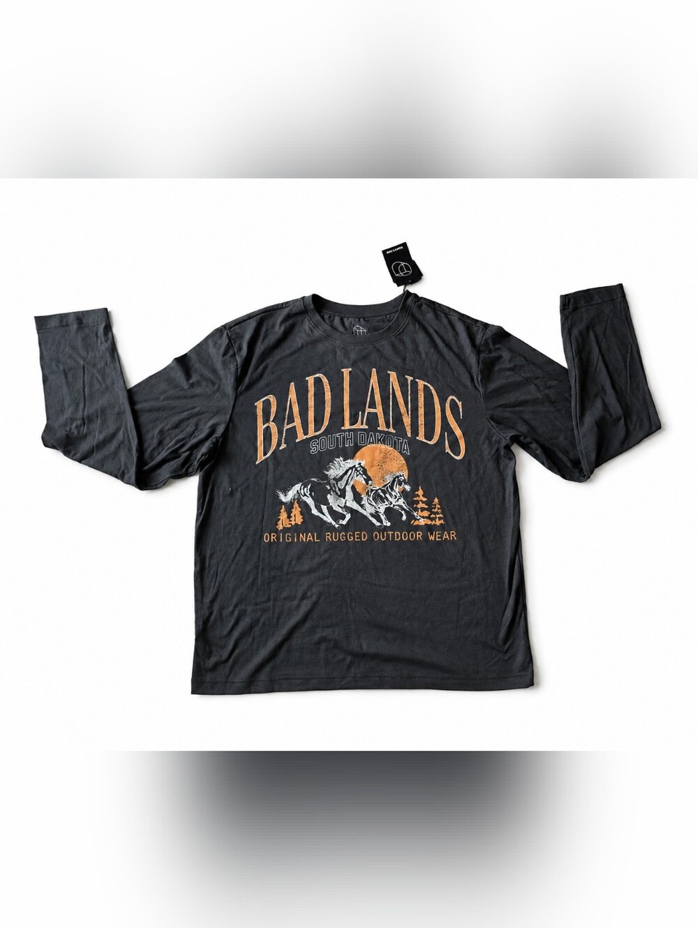 Original Use Black Long-Sleeve 'Bad Lands' Graphic Tee
